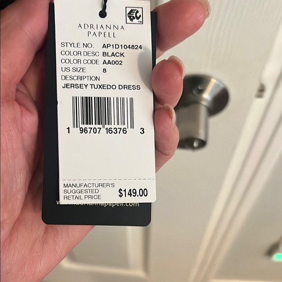 Adrianna Papell Black Cowl Neck Ruched Cocktail Dress - Picture 3 of 7